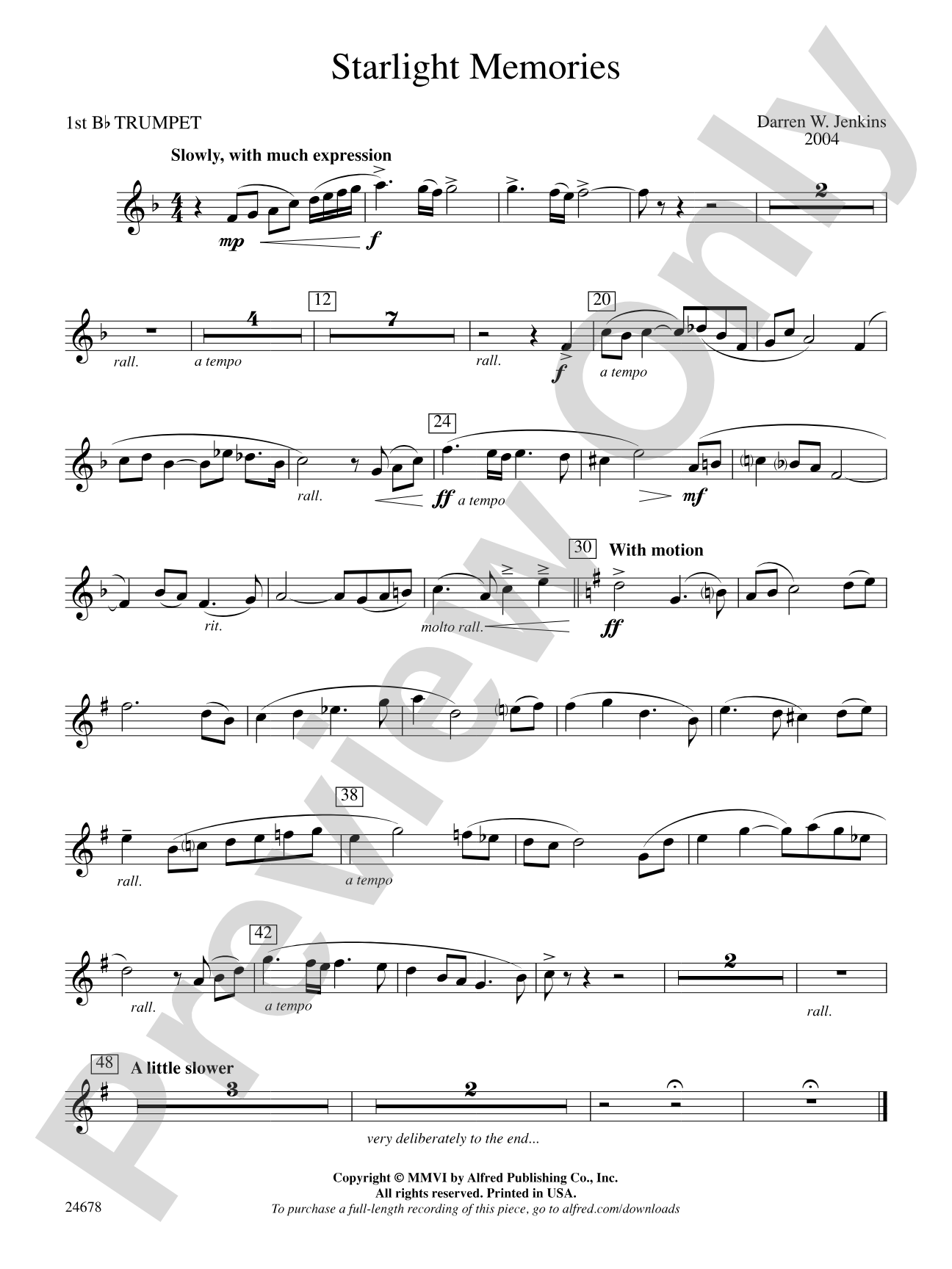 Starlight Memories: 1st B-flat Trumpet