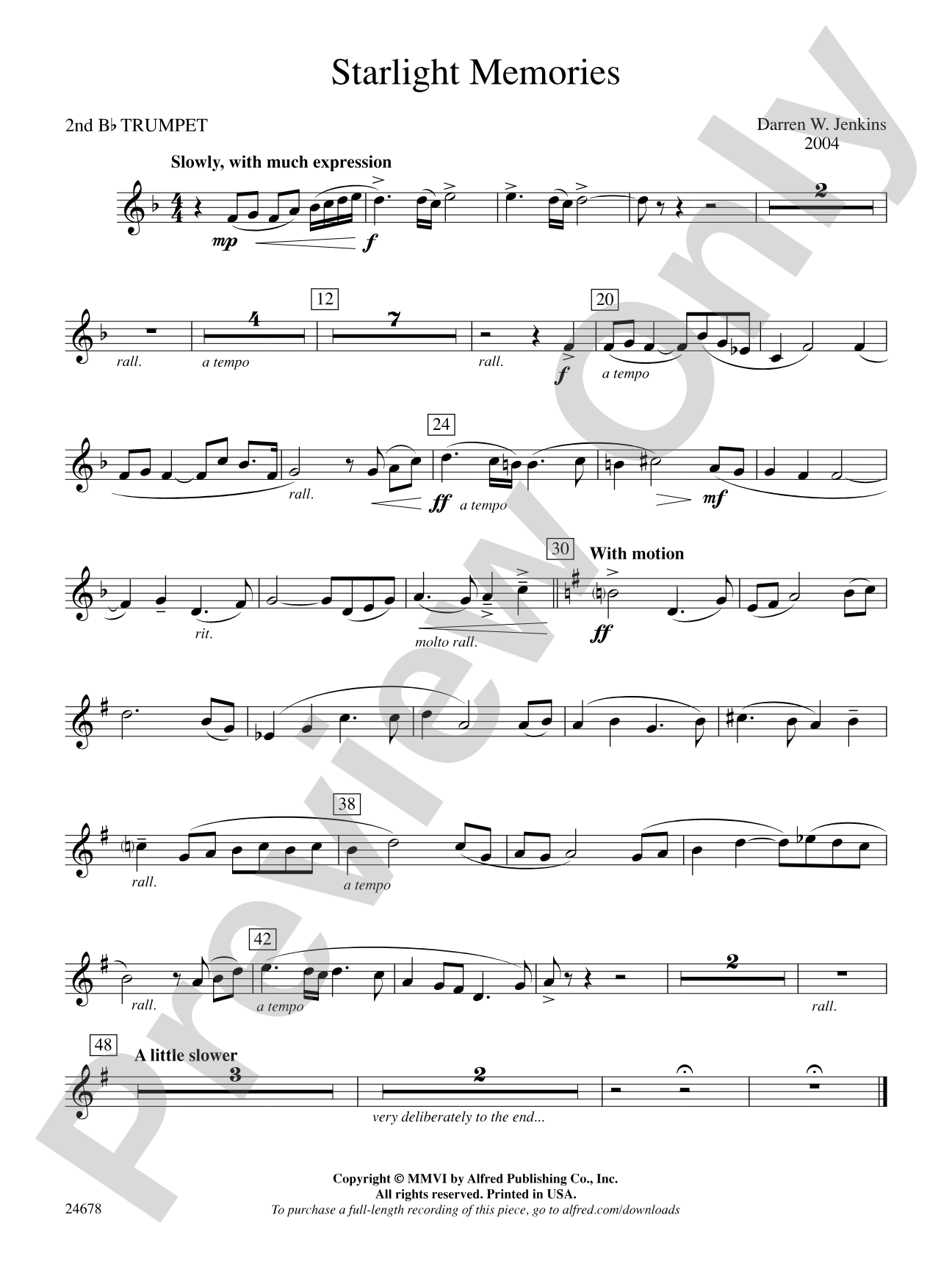 Starlight Memories: 2nd B-flat Trumpet