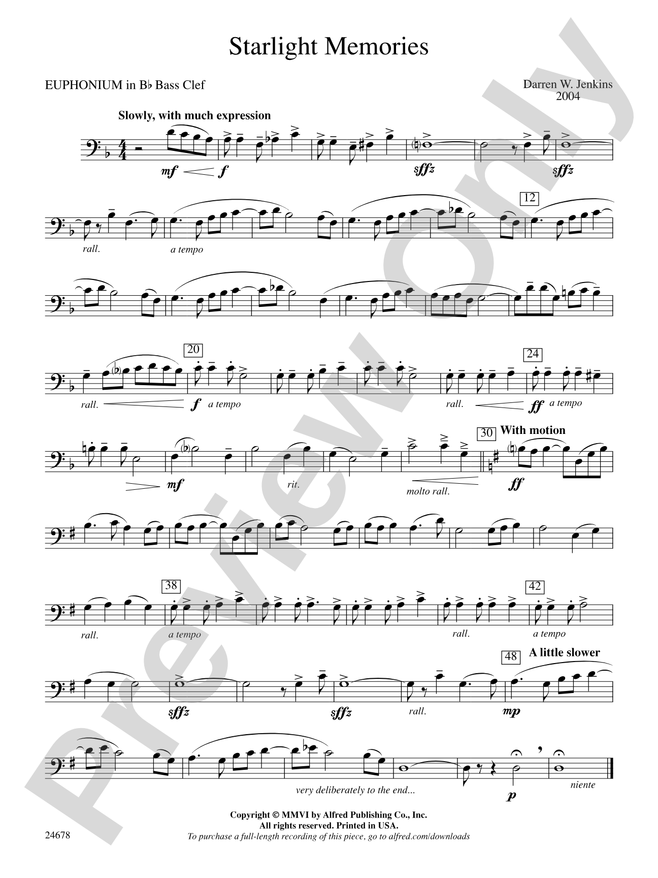 Starlight Memories: (wp) B-flat Baritone B.C.