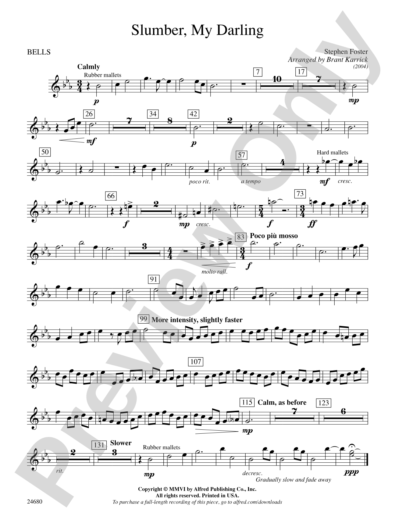 Slumber, My Darling: Bells