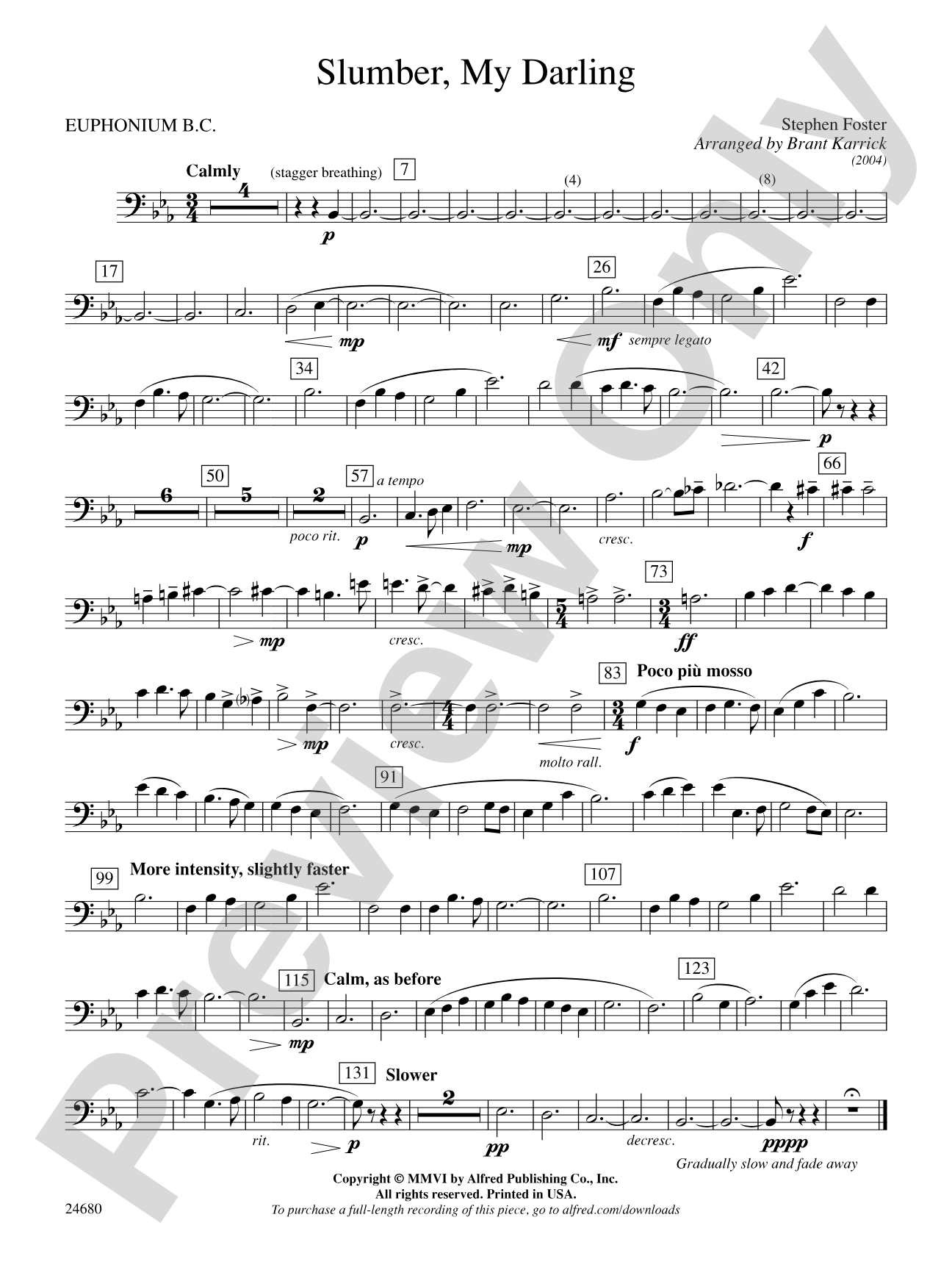 Slumber, My Darling: Baritone B.C.
