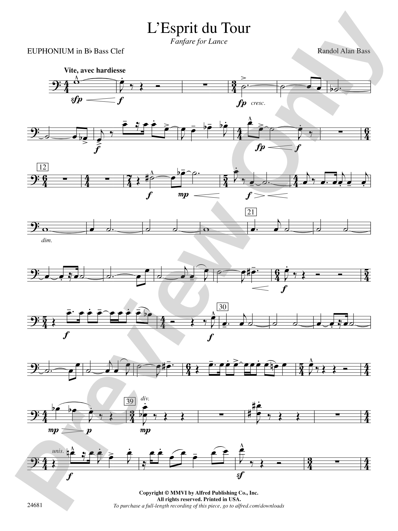 L'Esprit du Tour: (wp) B-flat Baritone B.C.