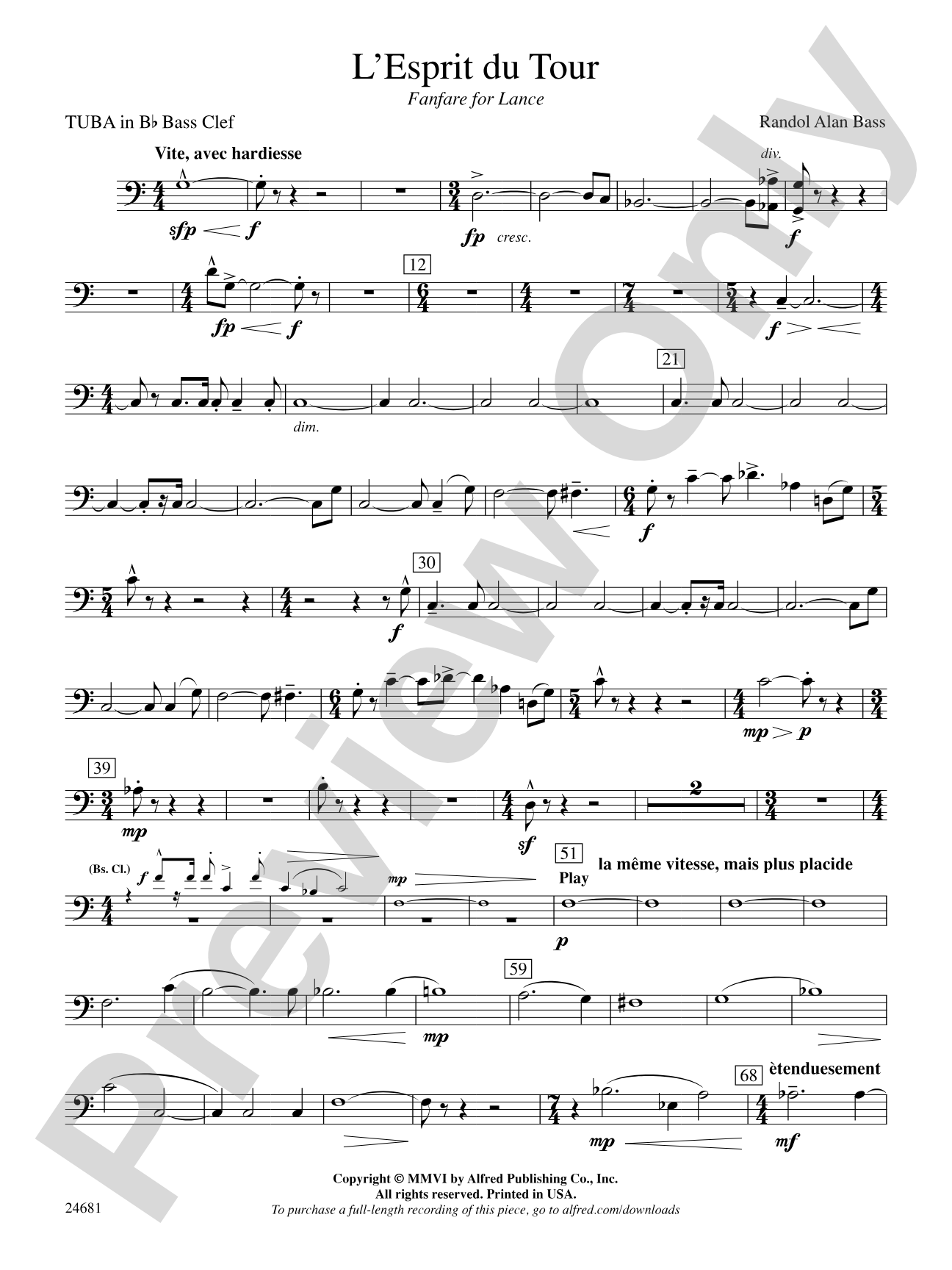 L'Esprit du Tour: (wp) B-flat Tuba B.C.