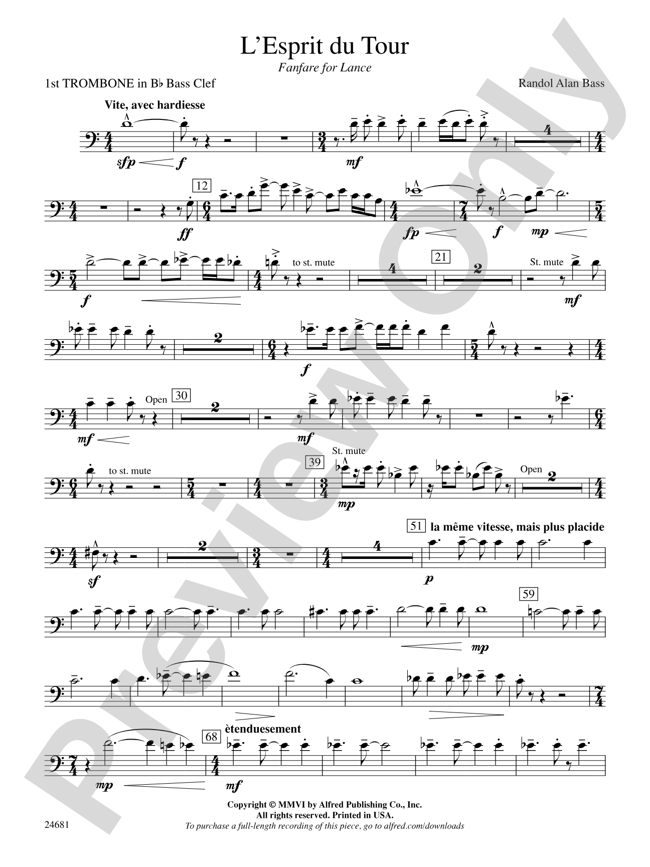 L'Esprit du Tour: (wp) 1st B-flat Trombone B.C.