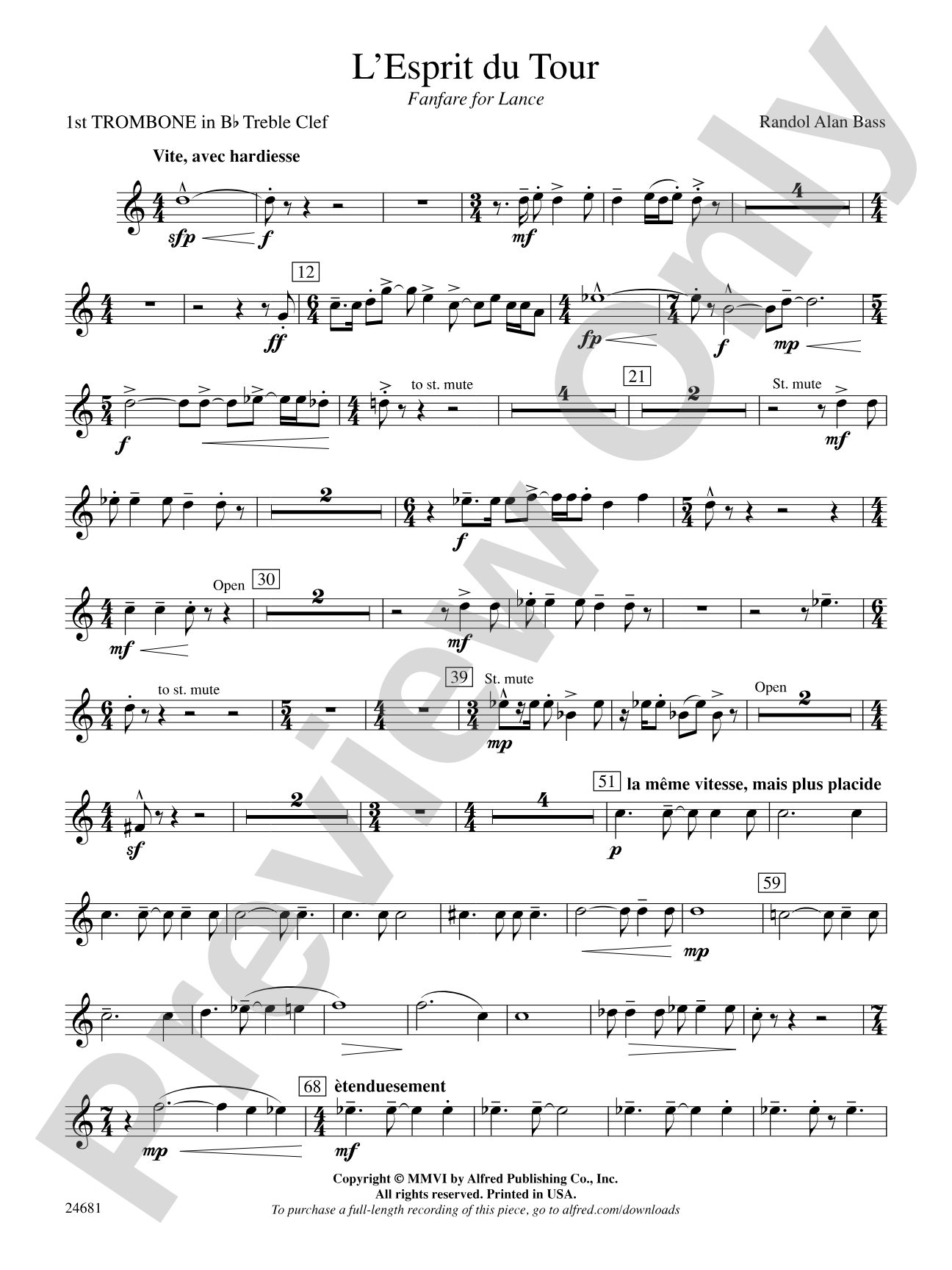 L'Esprit du Tour: (wp) 1st B-flat Trombone T.C.