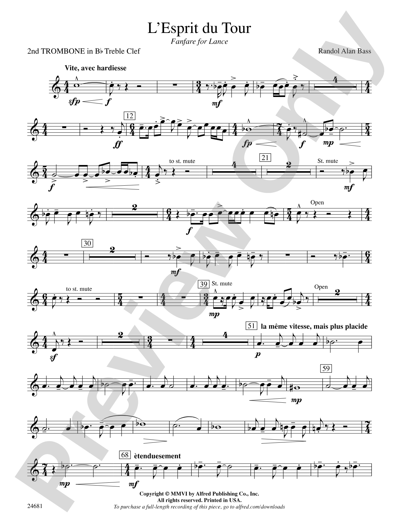 L'Esprit du Tour: (wp) 2nd B-flat Trombone T.C.