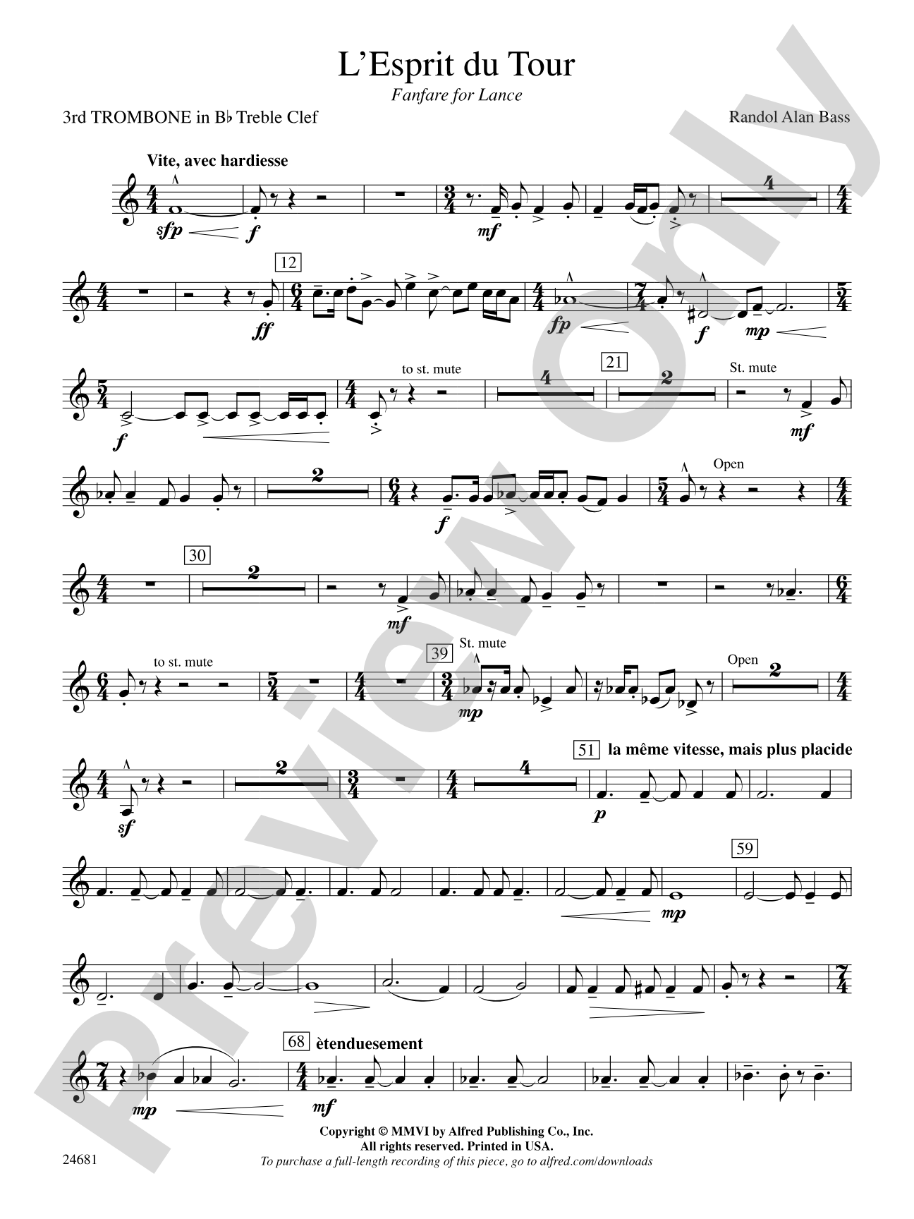 L'Esprit du Tour: (wp) 3rd B-flat Trombone T.C.