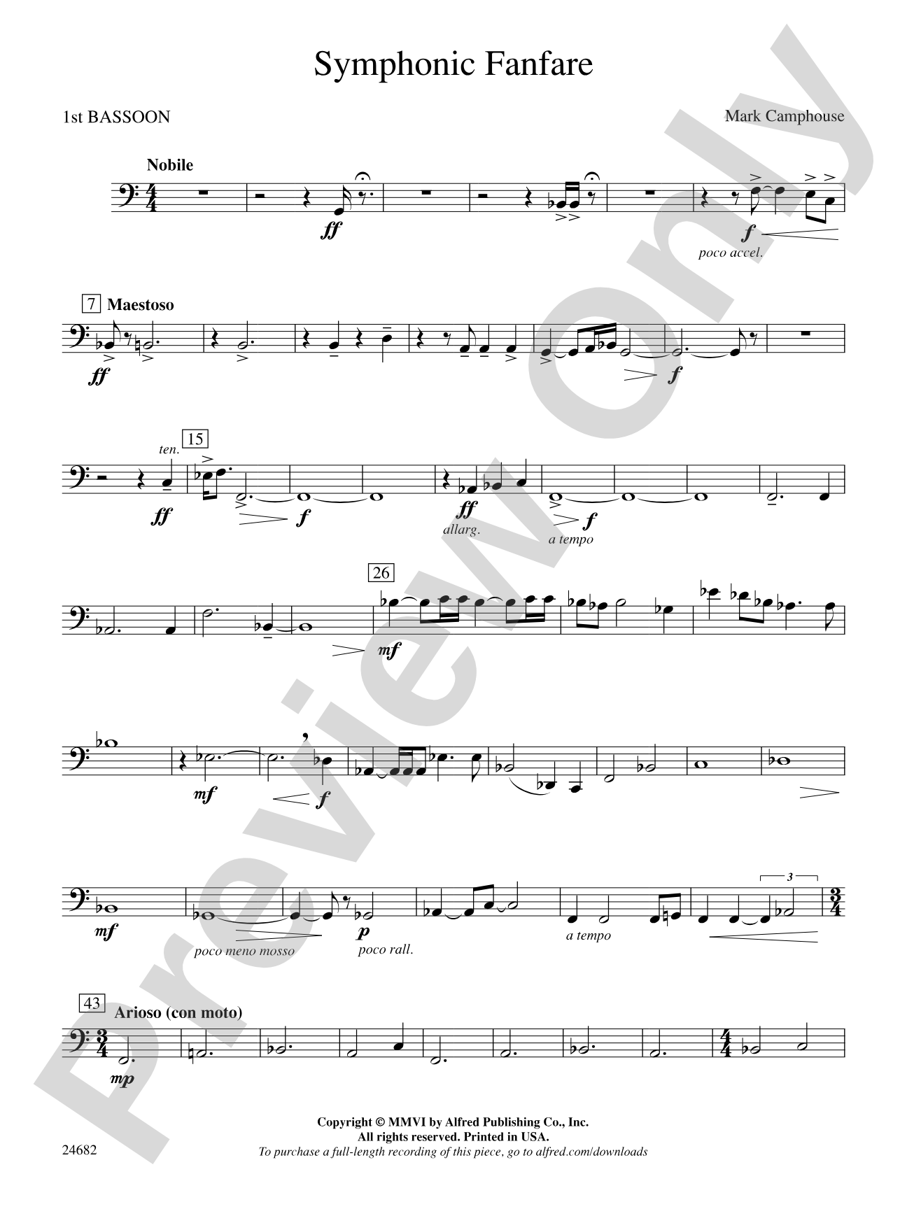Symphonic Fanfare: Bassoon