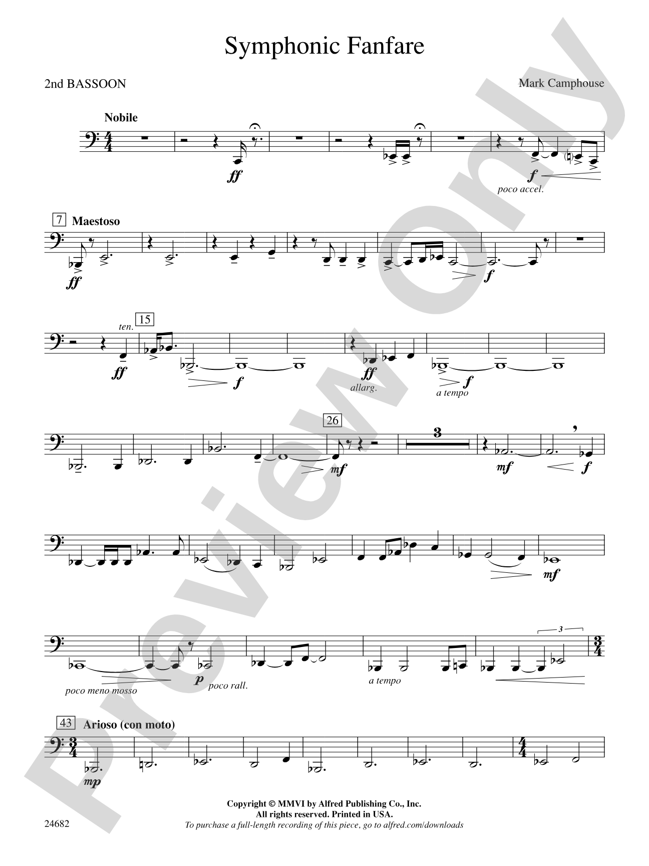 Symphonic Fanfare: 2nd Bassoon