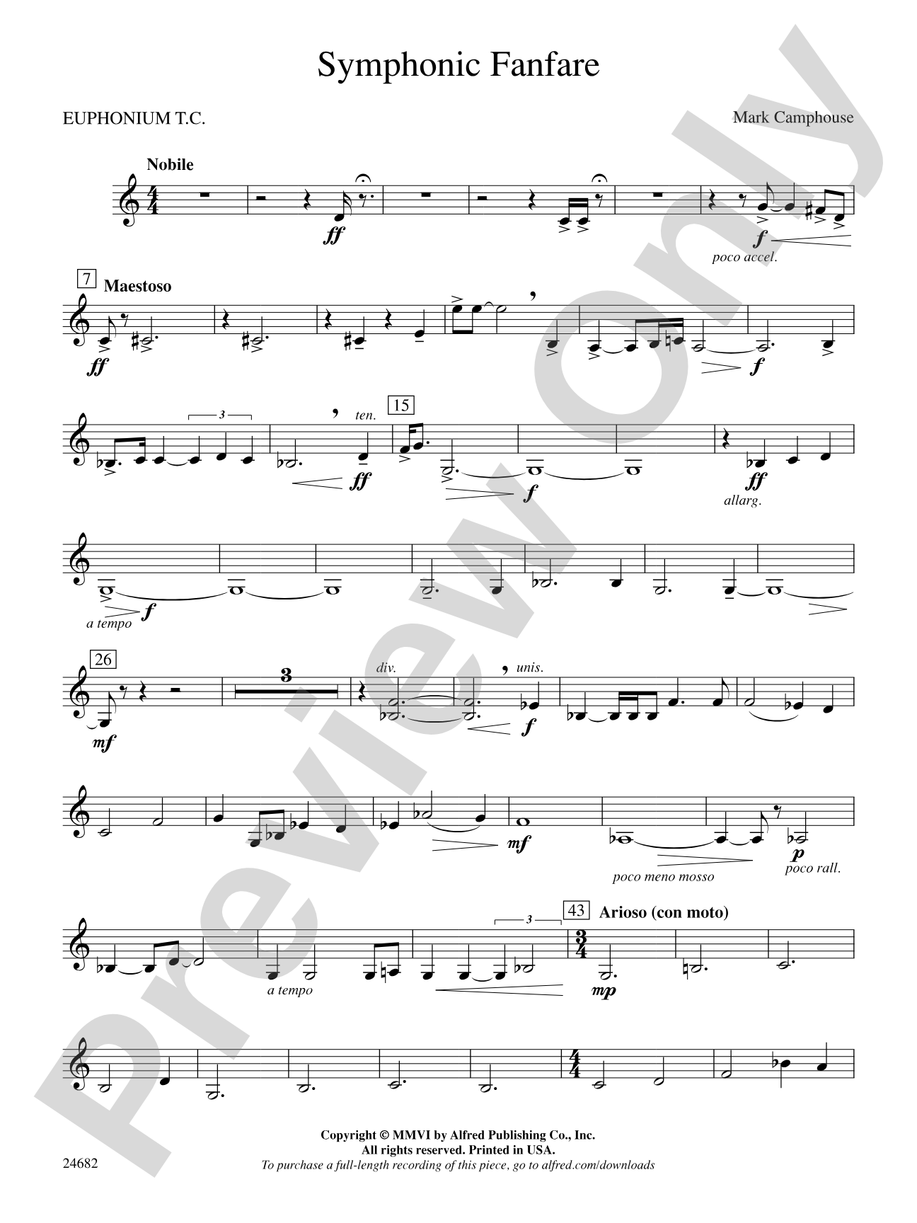 Symphonic Fanfare: Baritone T.C.