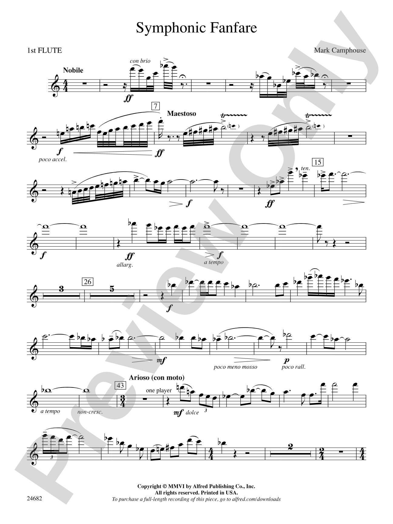 Symphonic Fanfare: Flute