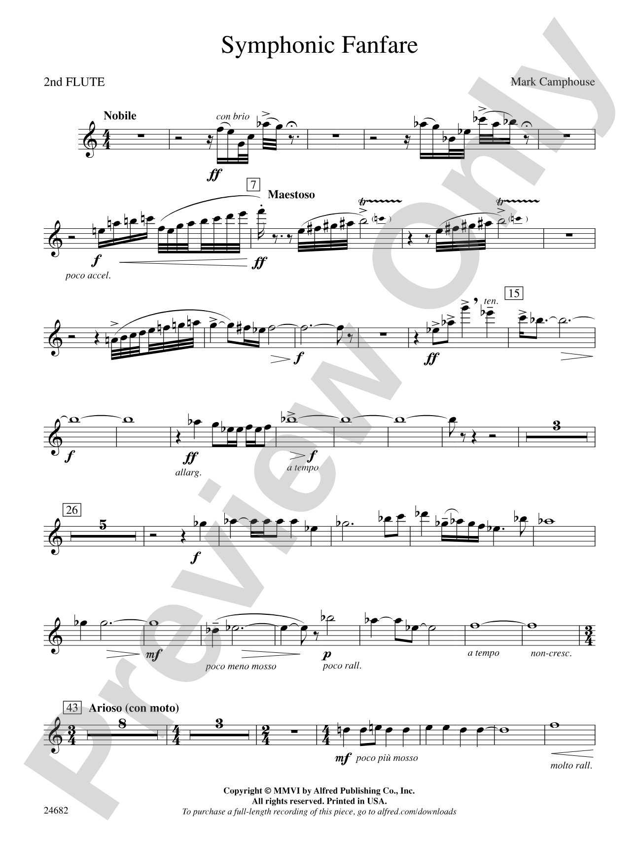 Symphonic Fanfare: 2nd Flute
