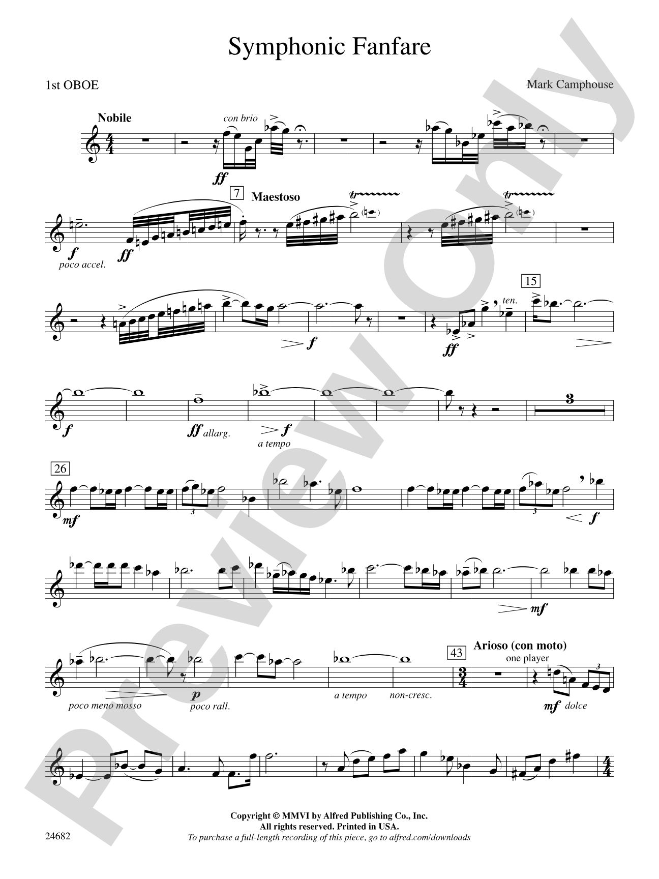 Symphonic Fanfare: Oboe