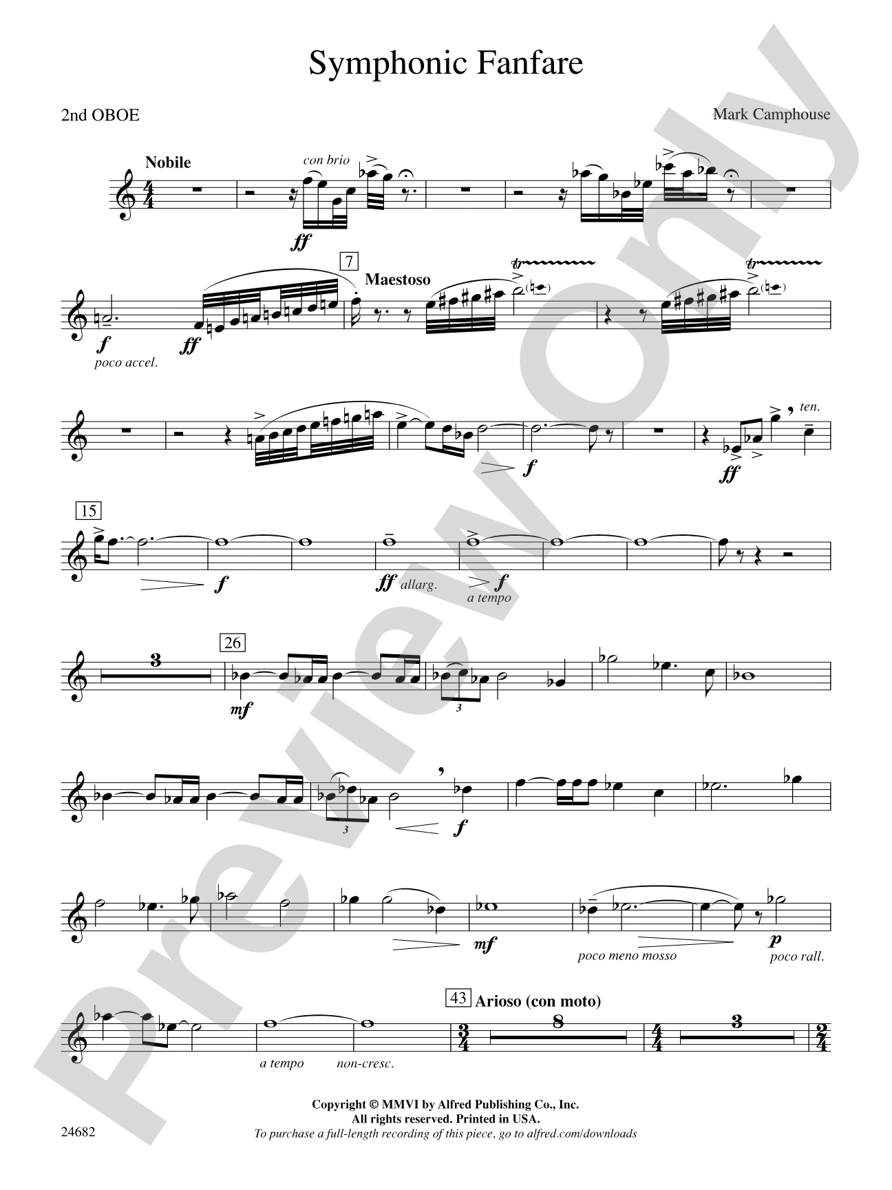Symphonic Fanfare: 2nd Oboe