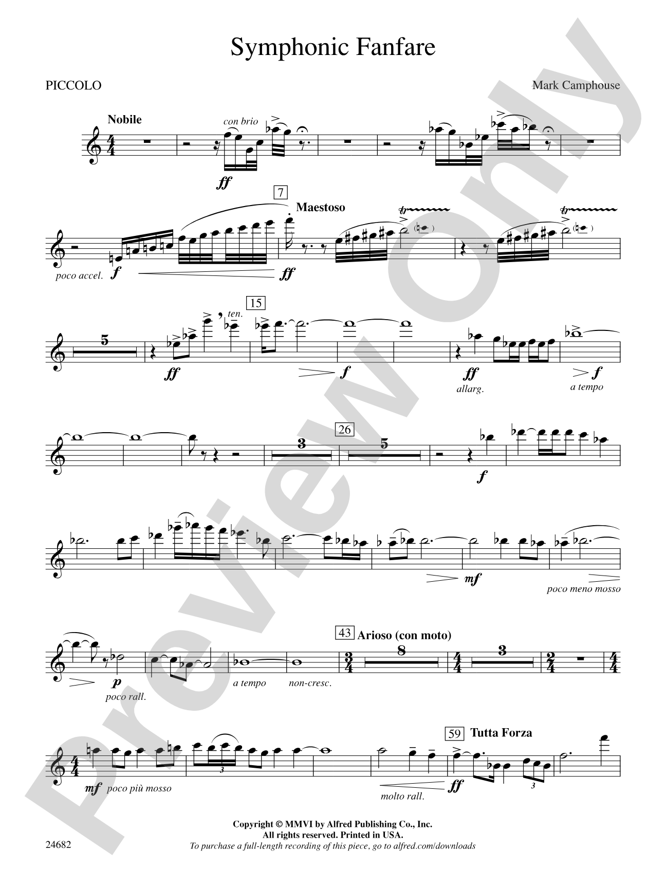 Symphonic Fanfare: Piccolo