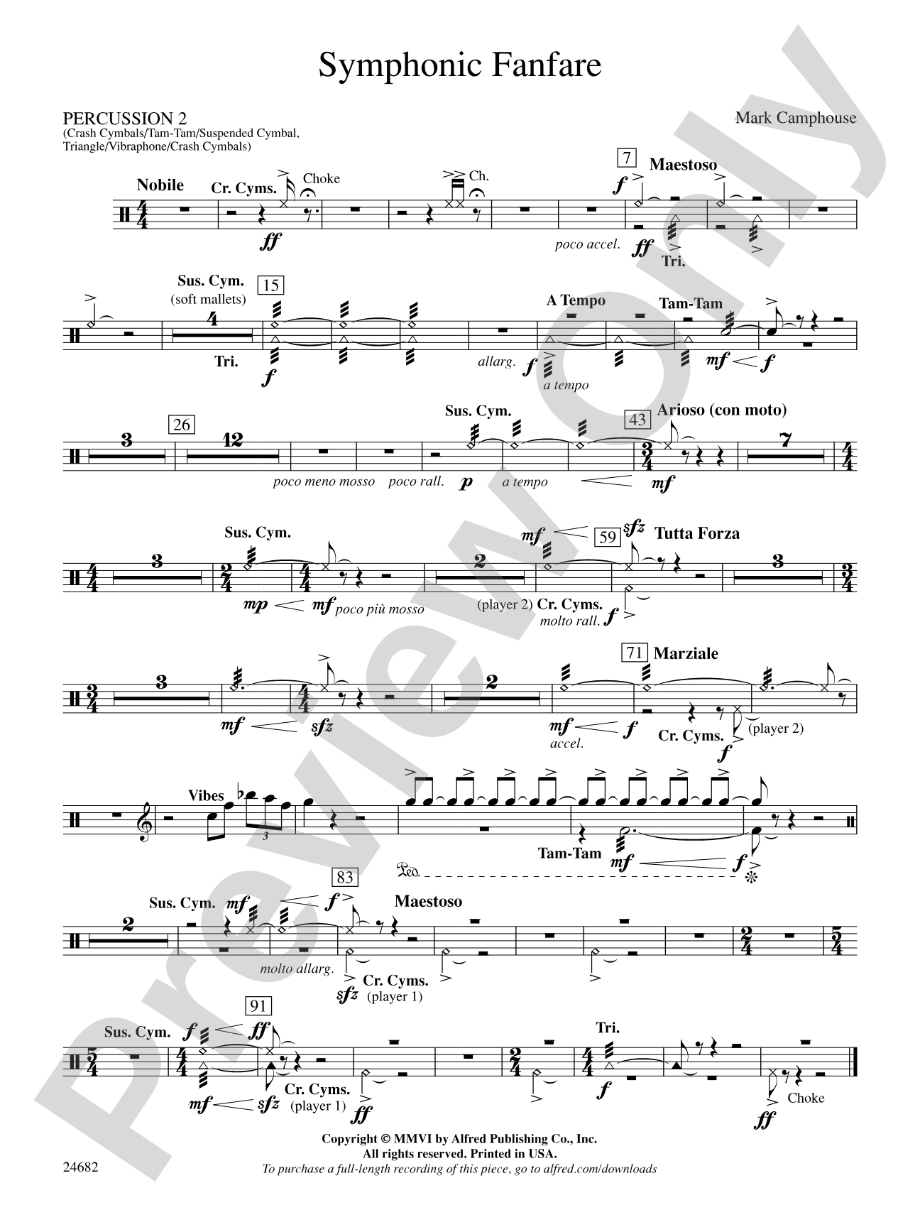 Symphonic Fanfare: 2nd Percussion