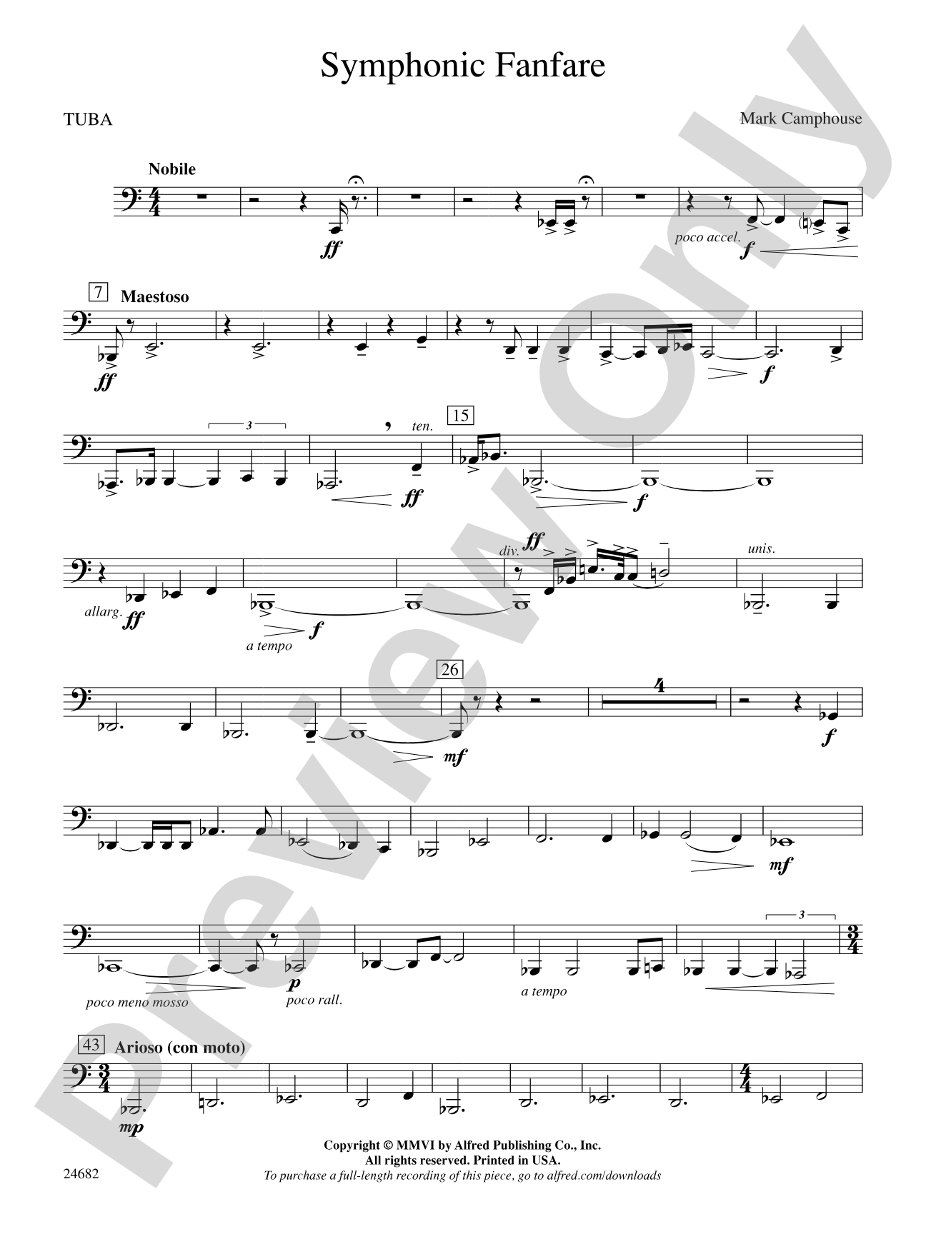 Symphonic Fanfare: Tuba