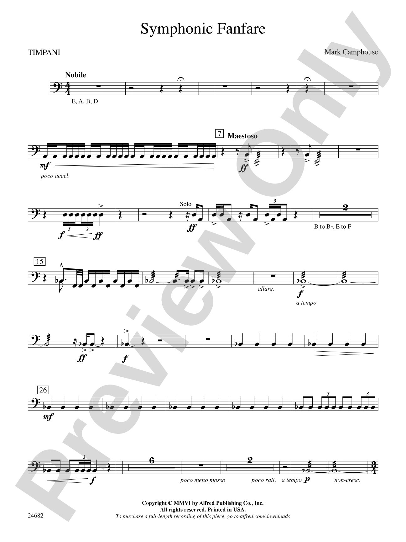 Symphonic Fanfare: Timpani