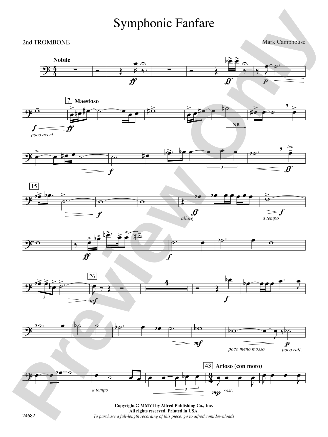 Symphonic Fanfare: 2nd Trombone