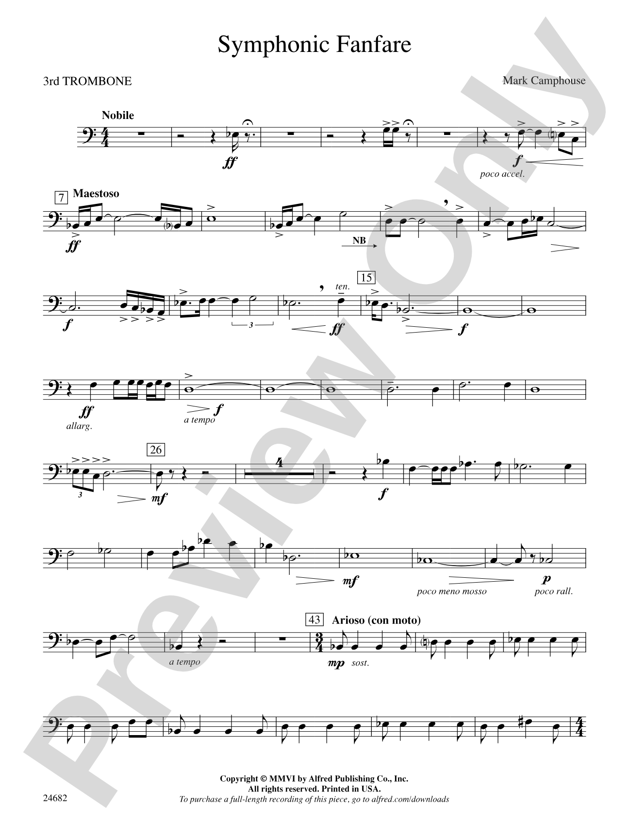 Symphonic Fanfare: 3rd Trombone