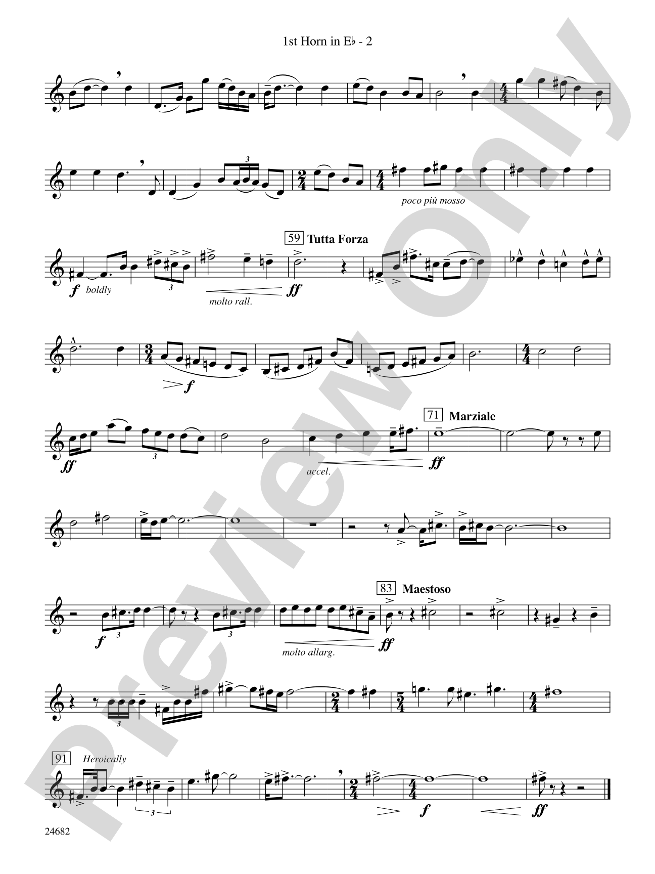 Symphonic Fanfare: (wp) 1st Horn in E-flat