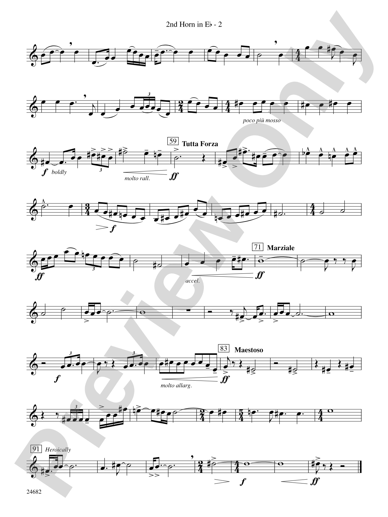 Symphonic Fanfare: (wp) 2nd Horn in E-flat