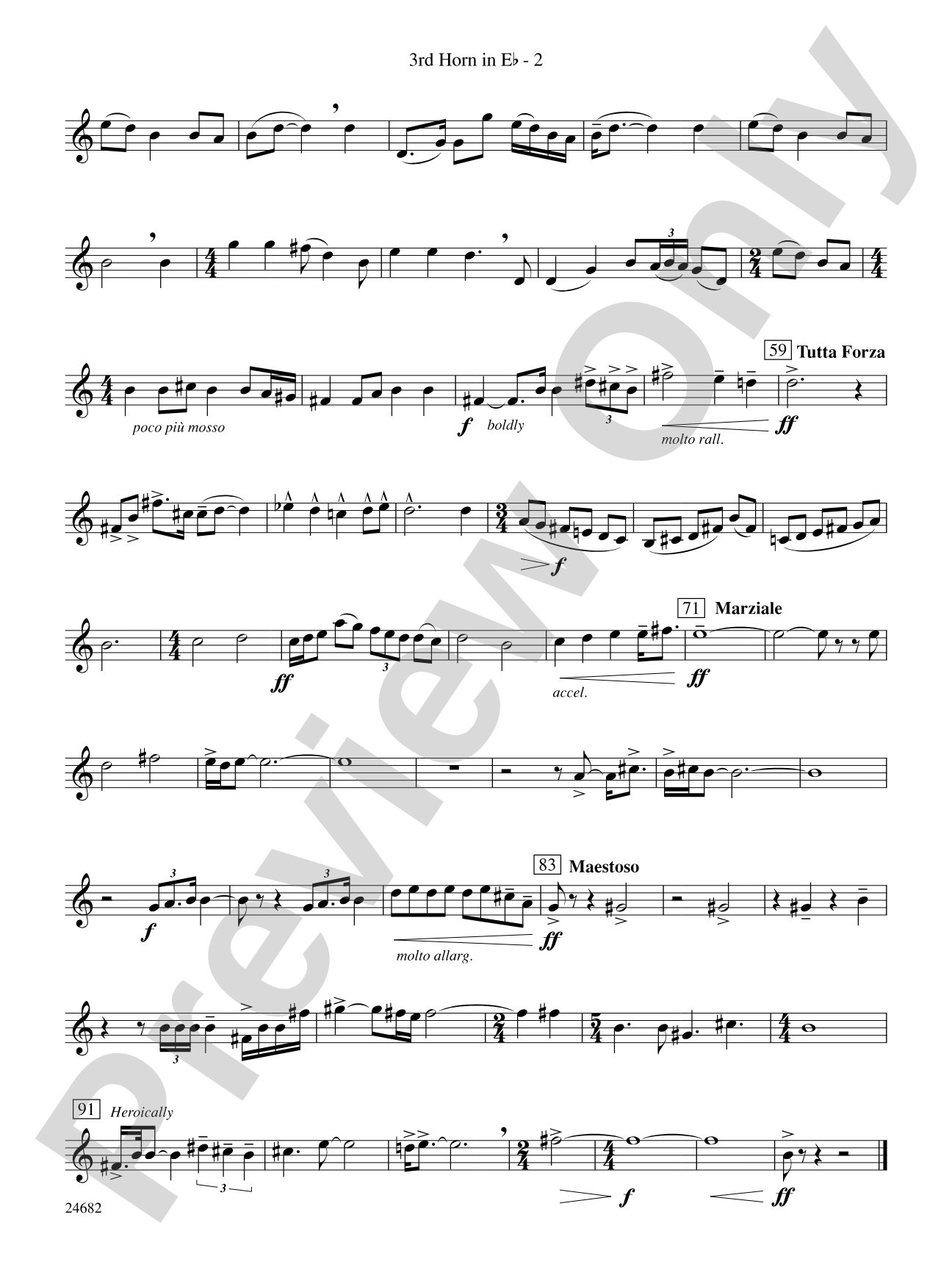 Symphonic Fanfare: (wp) 3rd Horn in E-flat