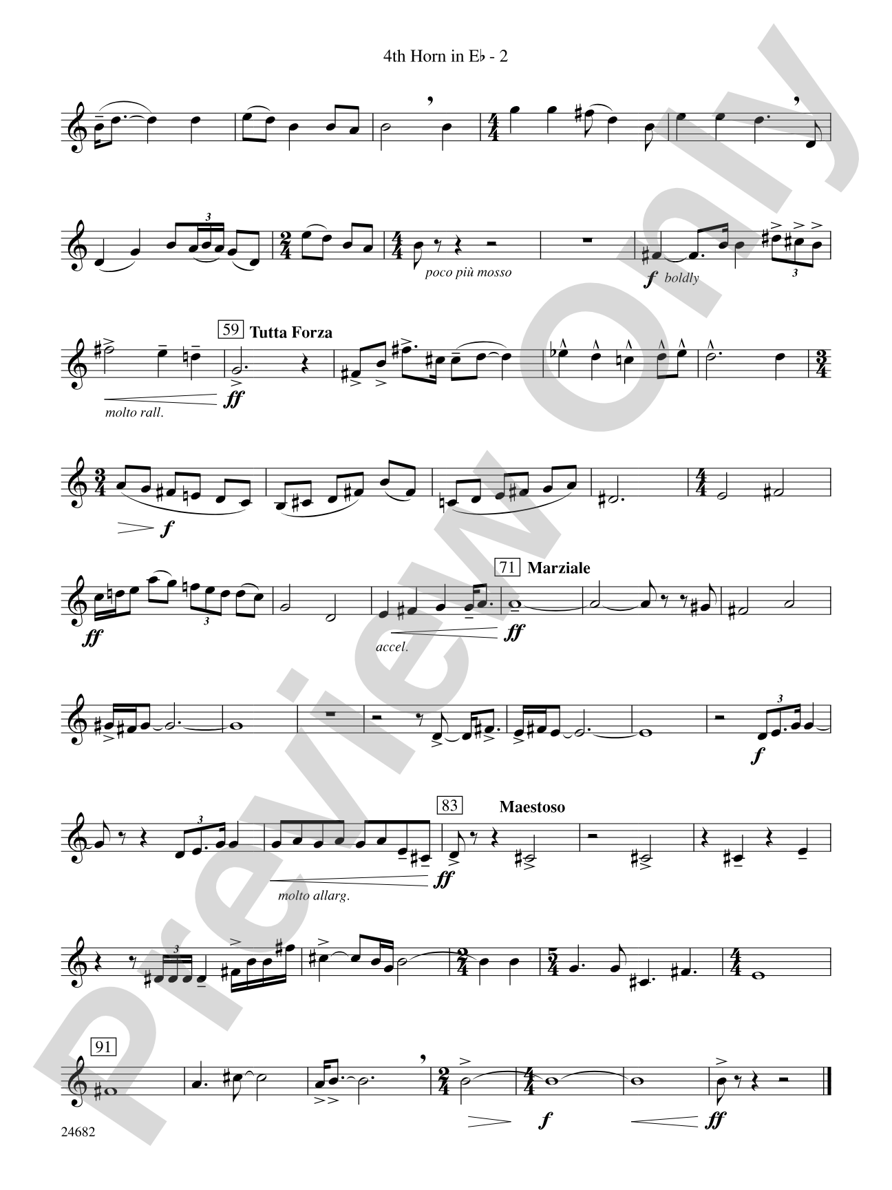 Symphonic Fanfare: (wp) 4th Horn in E-flat
