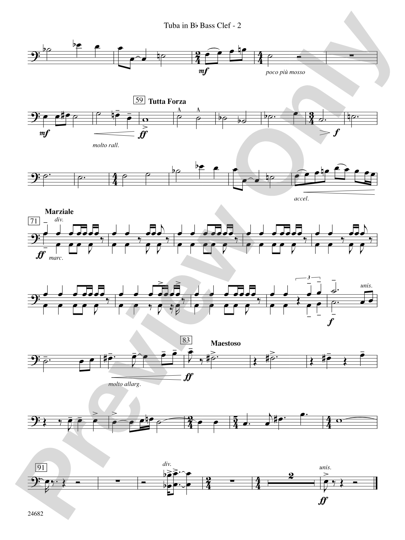 Symphonic Fanfare: (wp) B-flat Tuba B.C.