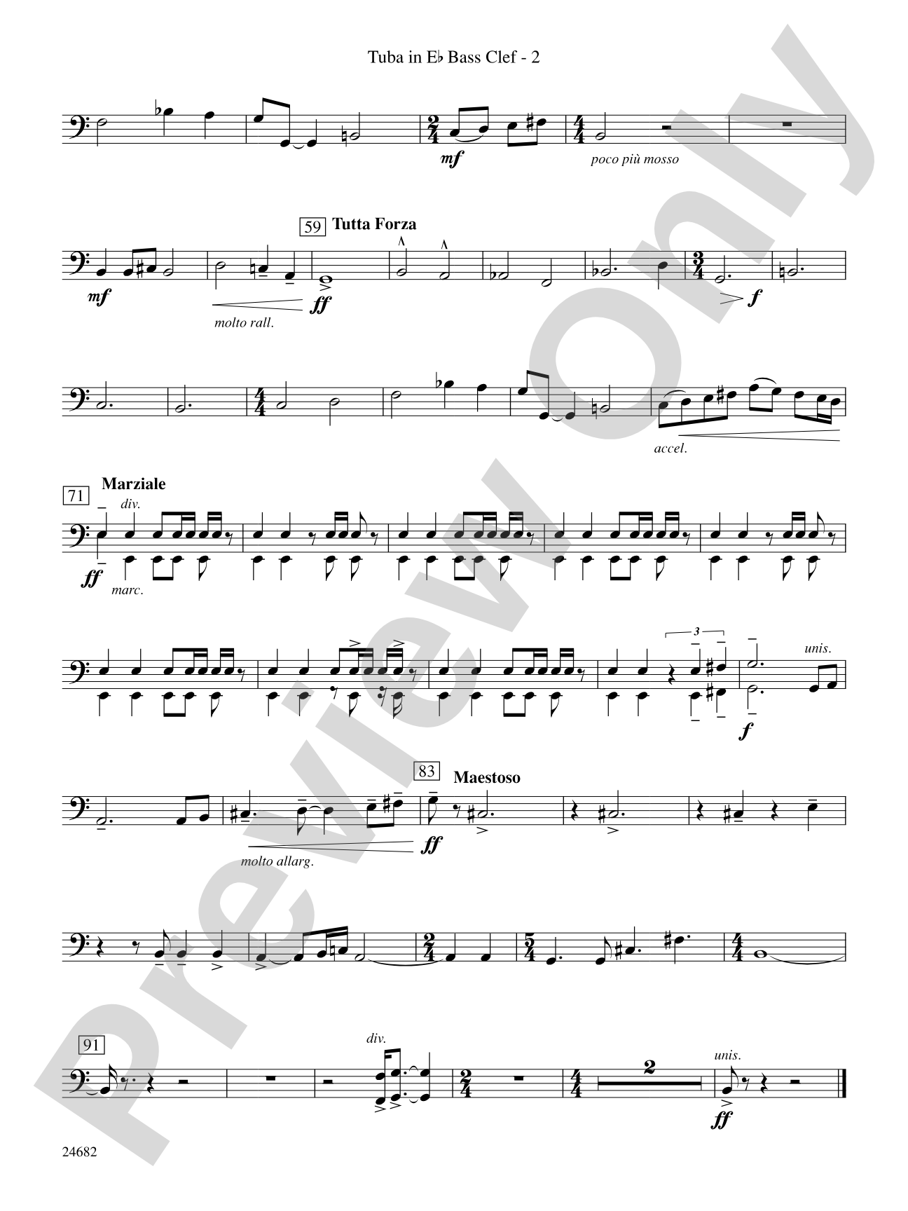 Symphonic Fanfare: (wp) E-flat Tuba B.C.