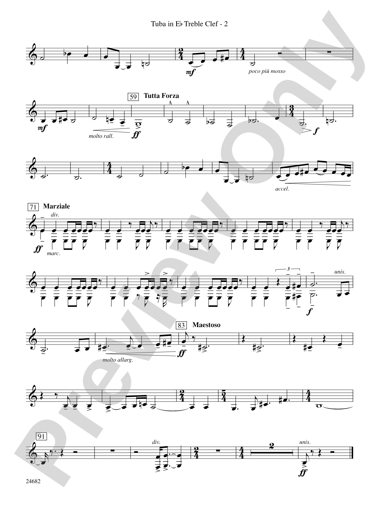 Symphonic Fanfare: (wp) E-flat Tuba T.C.