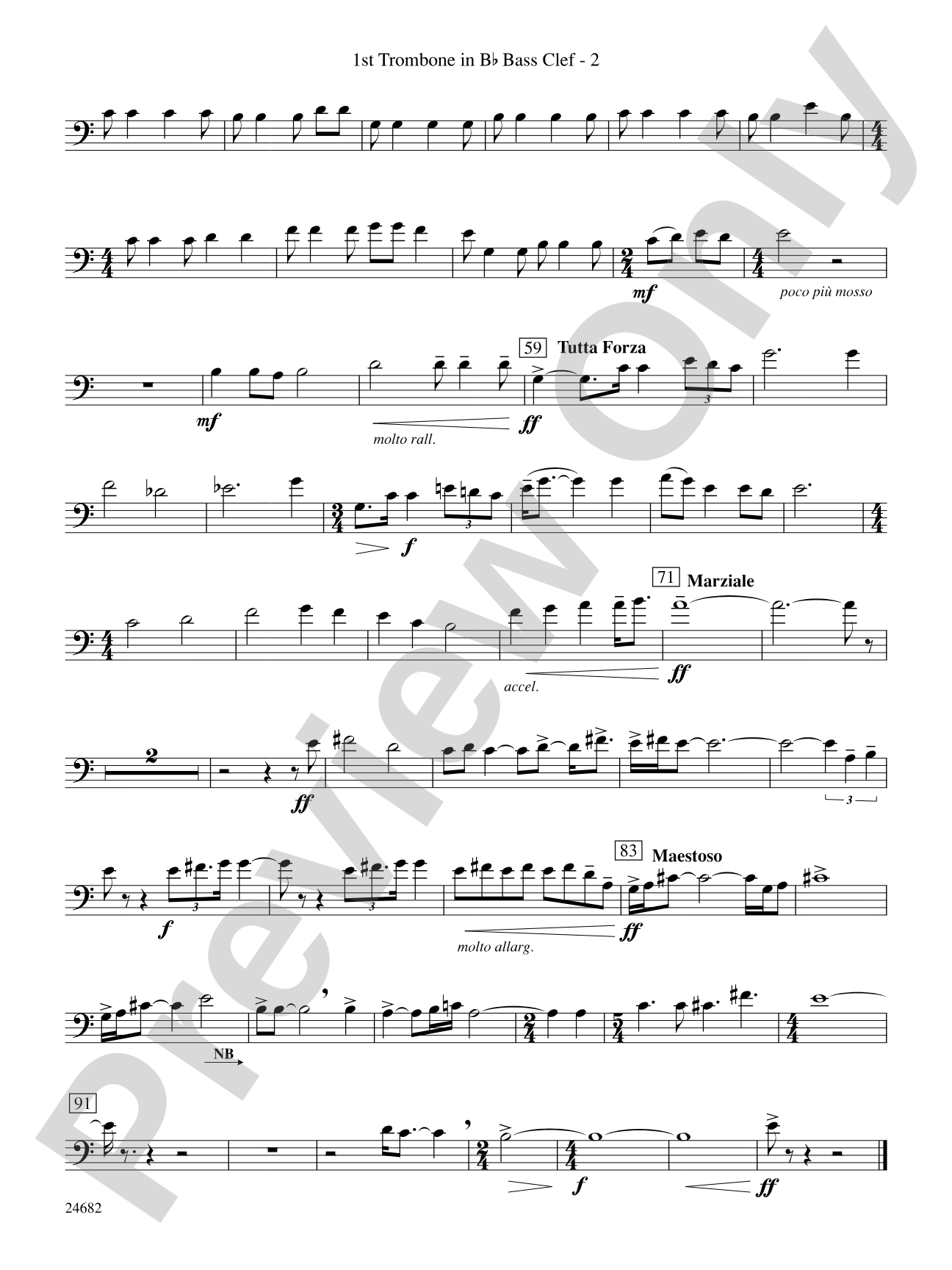Symphonic Fanfare: (wp) 1st B-flat Trombone B.C.