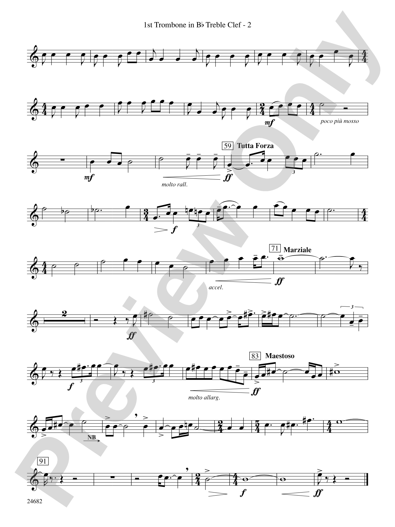 Symphonic Fanfare: (wp) 1st B-flat Trombone T.C.
