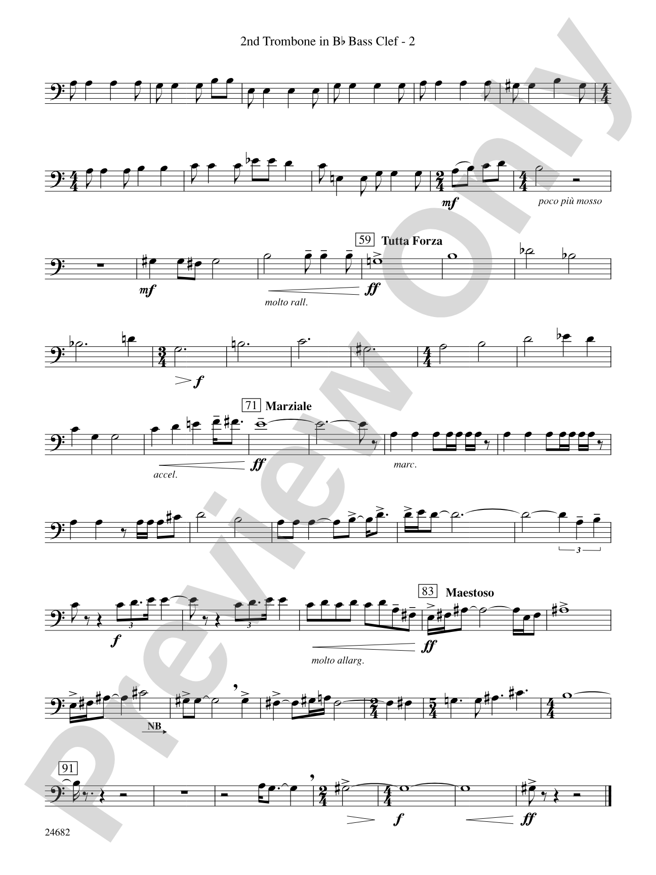 Symphonic Fanfare: (wp) 2nd B-flat Trombone B.C.