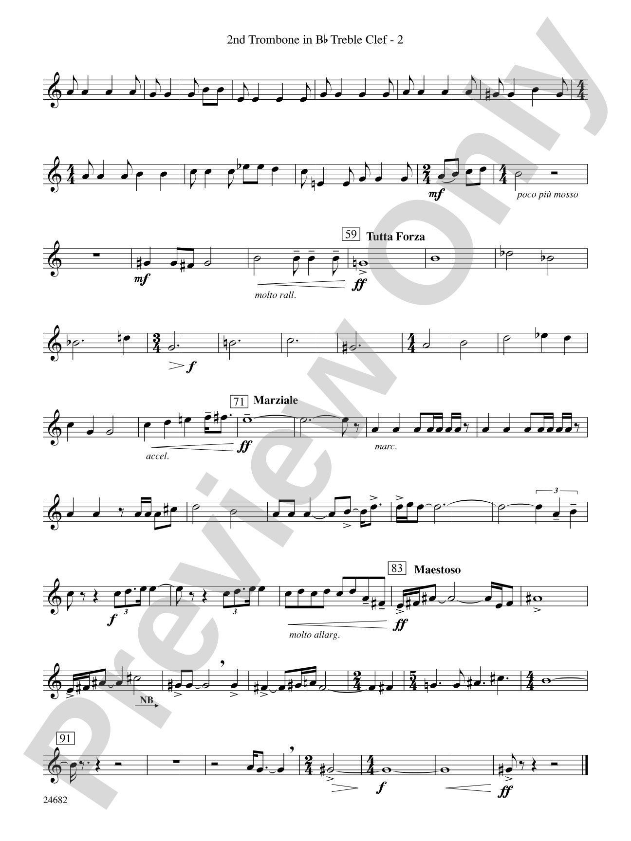 Symphonic Fanfare: (wp) 2nd B-flat Trombone T.C.