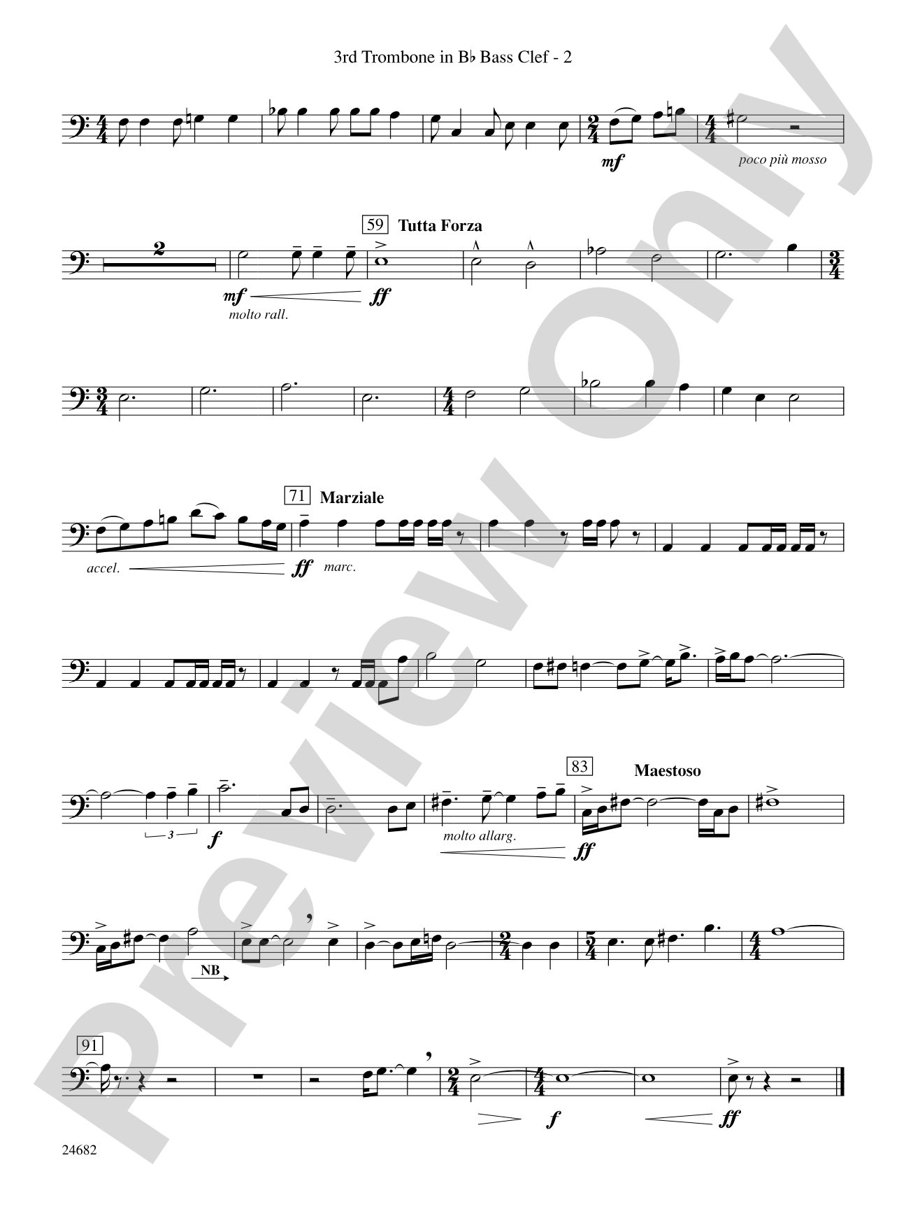 Symphonic Fanfare: (wp) 3rd B-flat Trombone B.C.