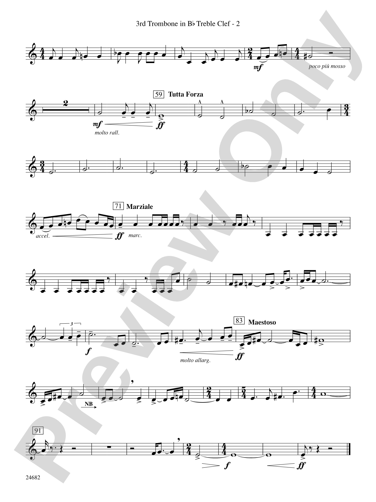 Symphonic Fanfare: (wp) 3rd B-flat Trombone T.C.