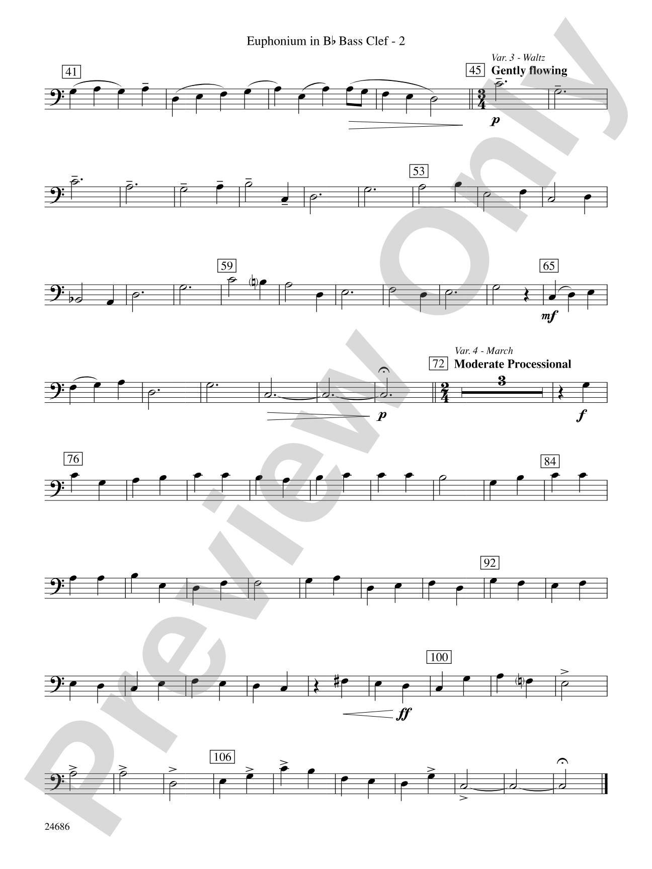 Air and Variations: (wp) B-flat Baritone B.C.