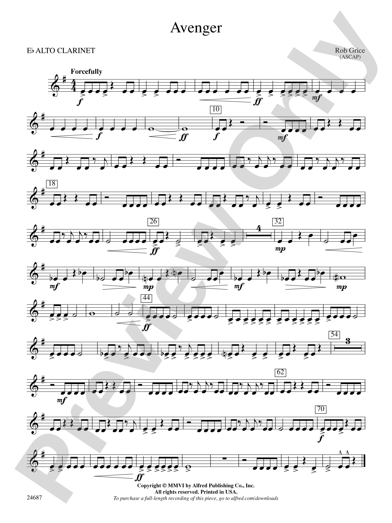 Avenger: E-flat Alto Clarinet