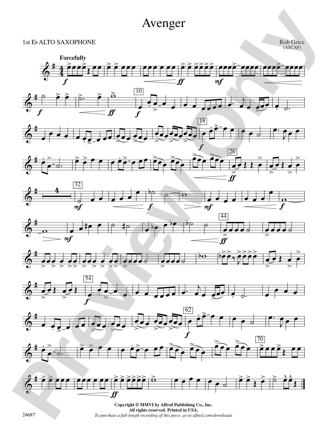Avenger: E-flat Alto Saxophone