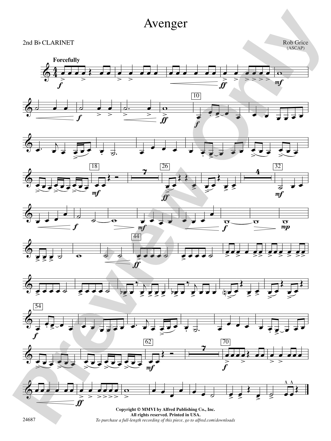 Avenger: 2nd B-flat Clarinet