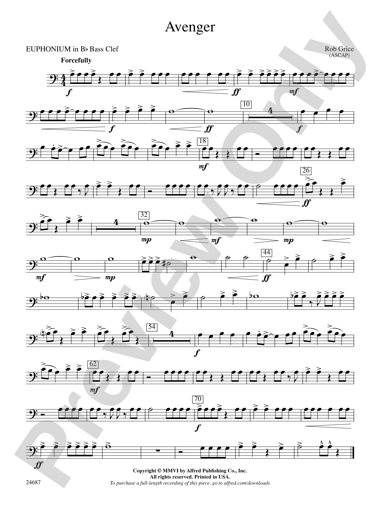 Avenger: (wp) B-flat Baritone B.C.