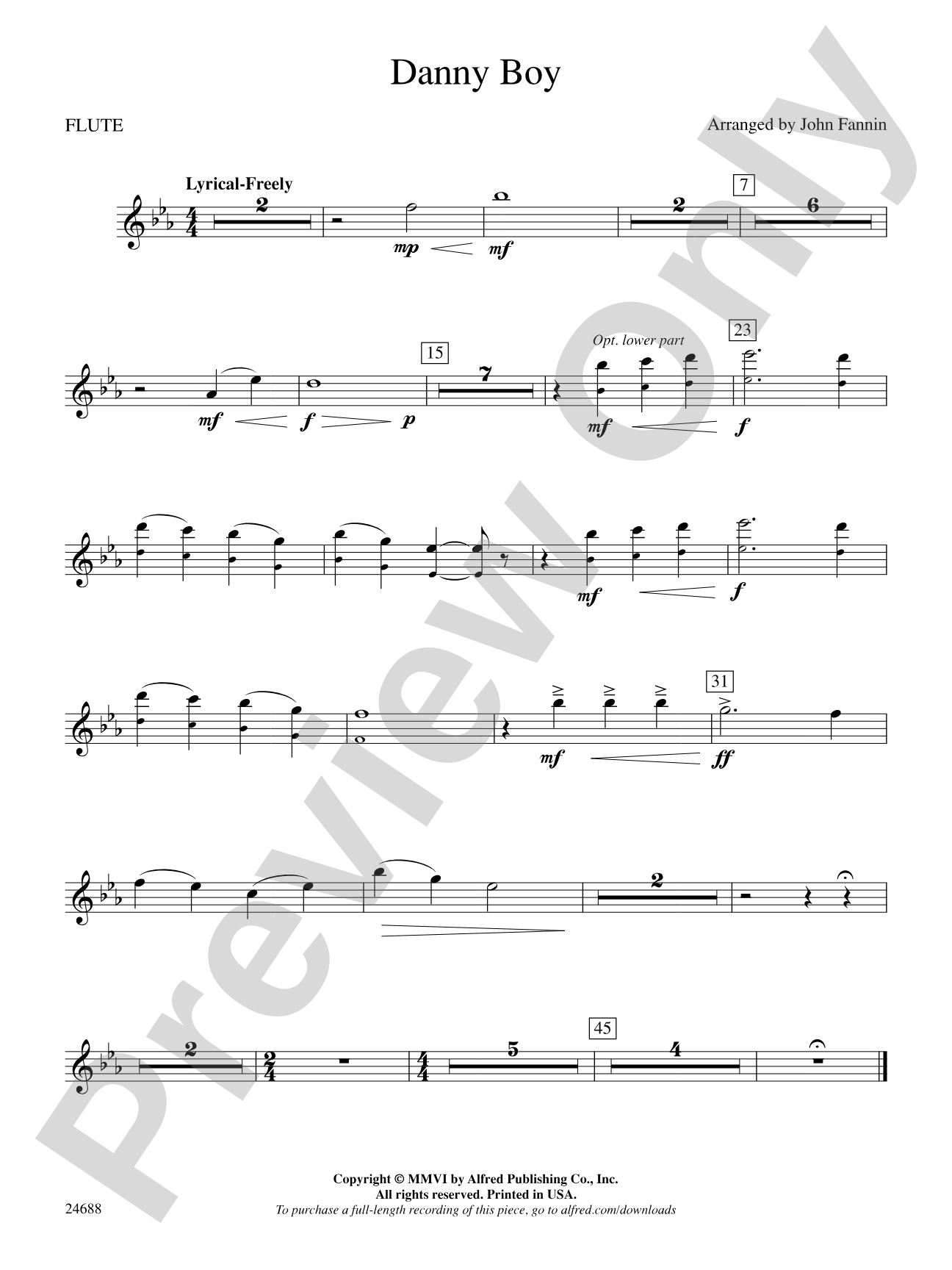 Danny Boy: Flute