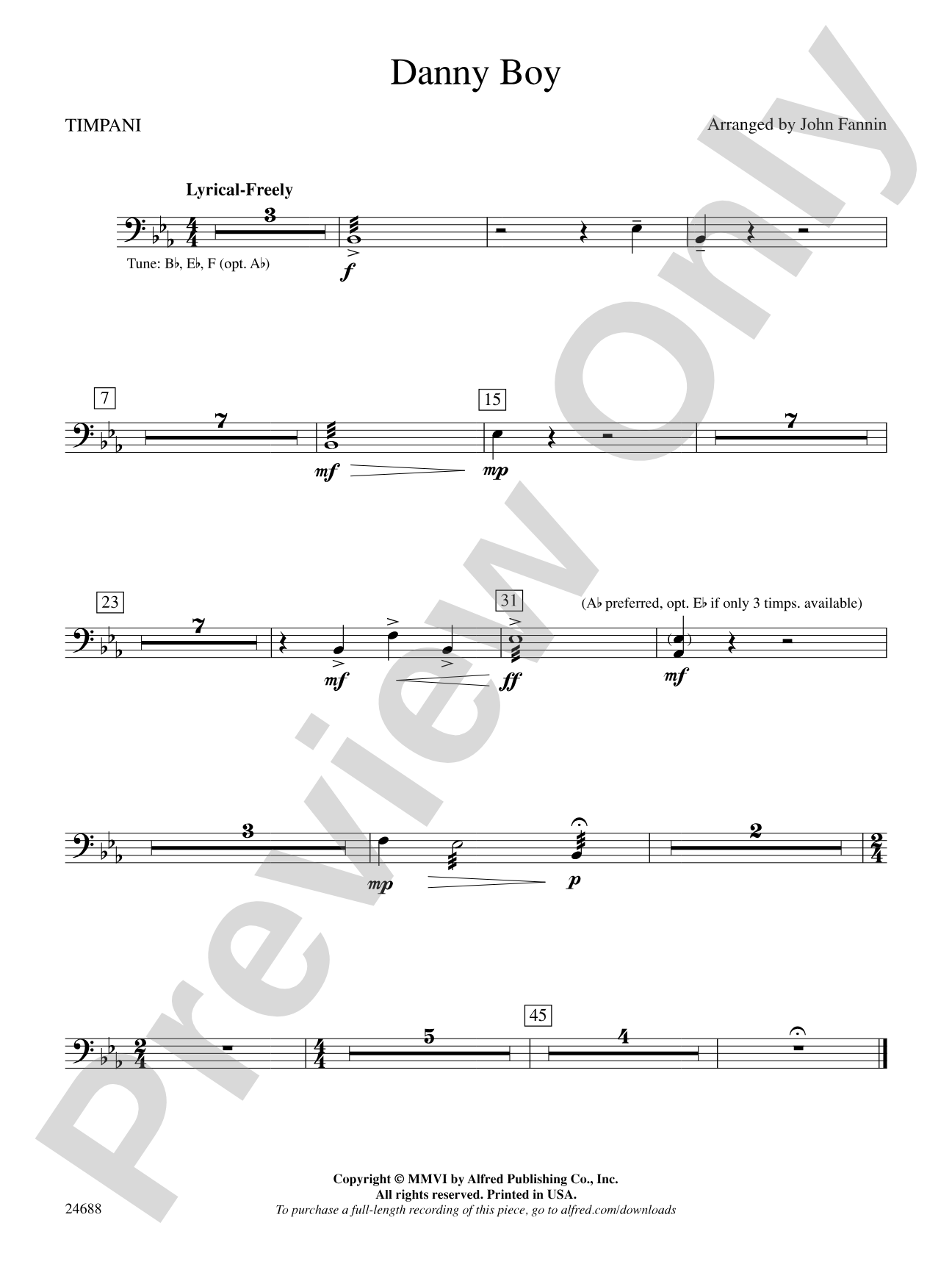 Danny Boy: Timpani