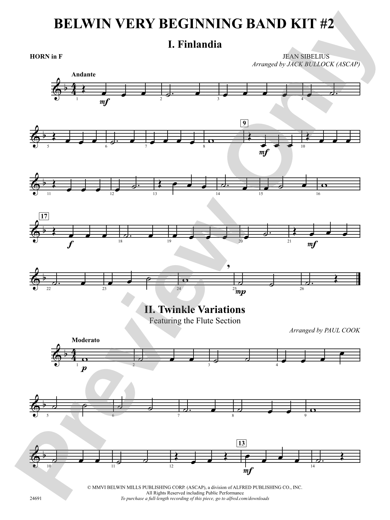 Belwin Very Beginning Band Kit #2: 1st F Horn