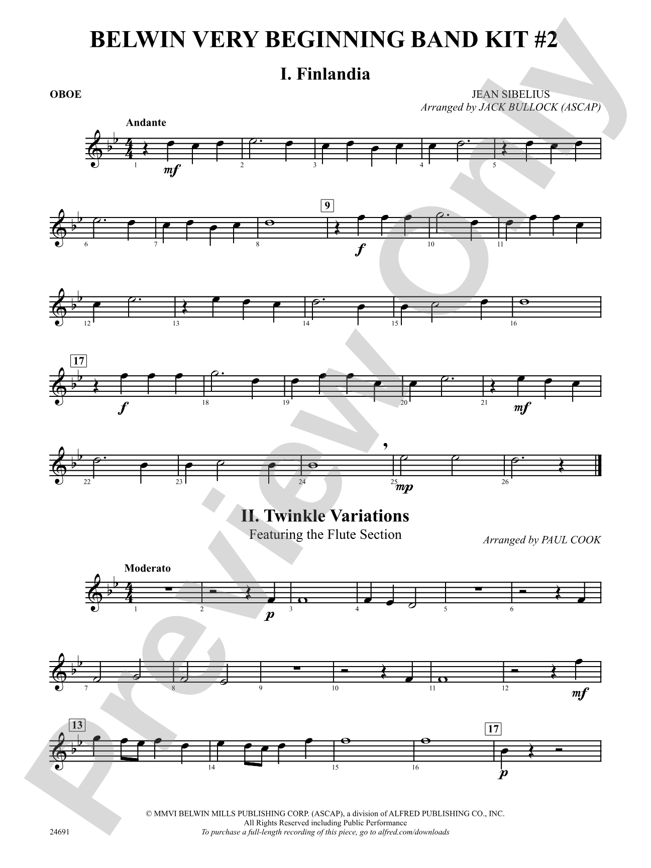 Belwin Very Beginning Band Kit #2: Oboe