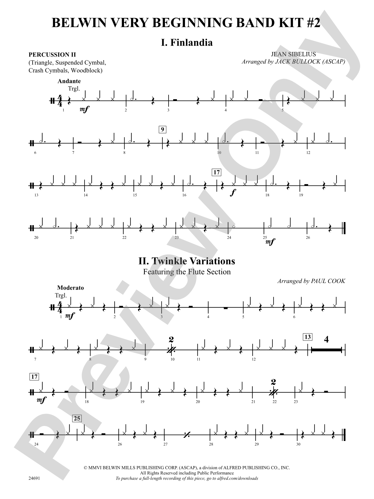 Belwin Very Beginning Band Kit #2: 2nd Percussion