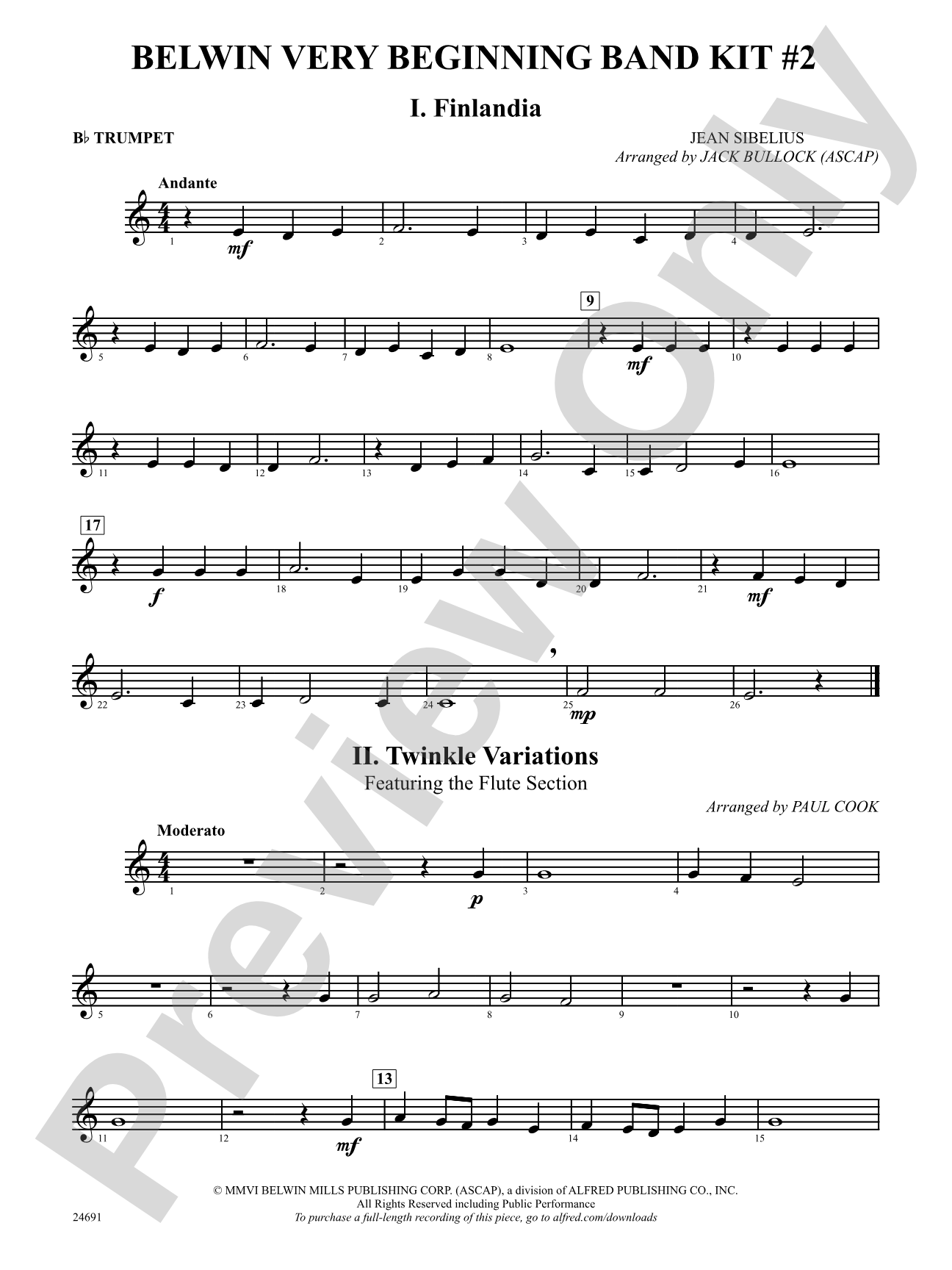 Belwin Very Beginning Band Kit #2: 1st B-flat Trumpet