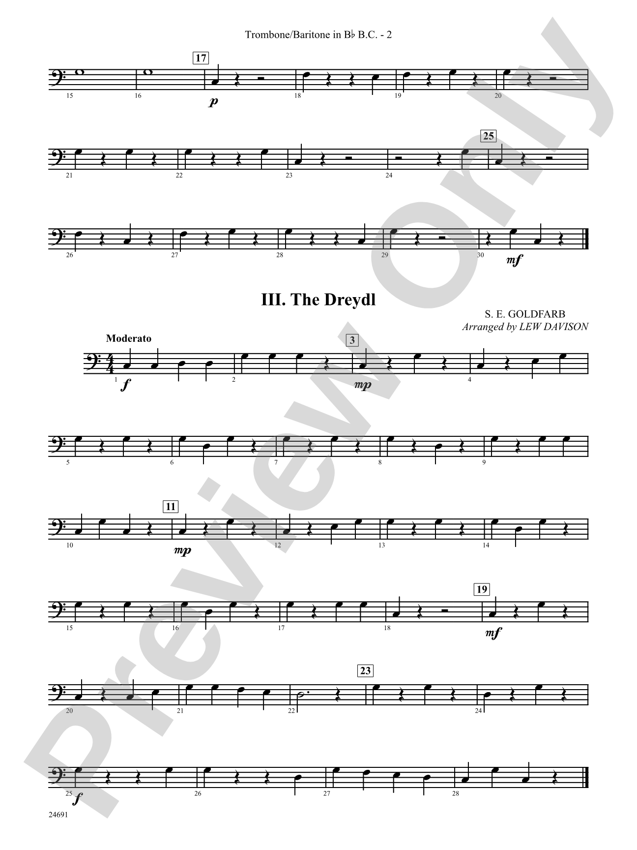 Belwin Very Beginning Band Kit #2: (wp) 1st B-flat Trombone B.C.
