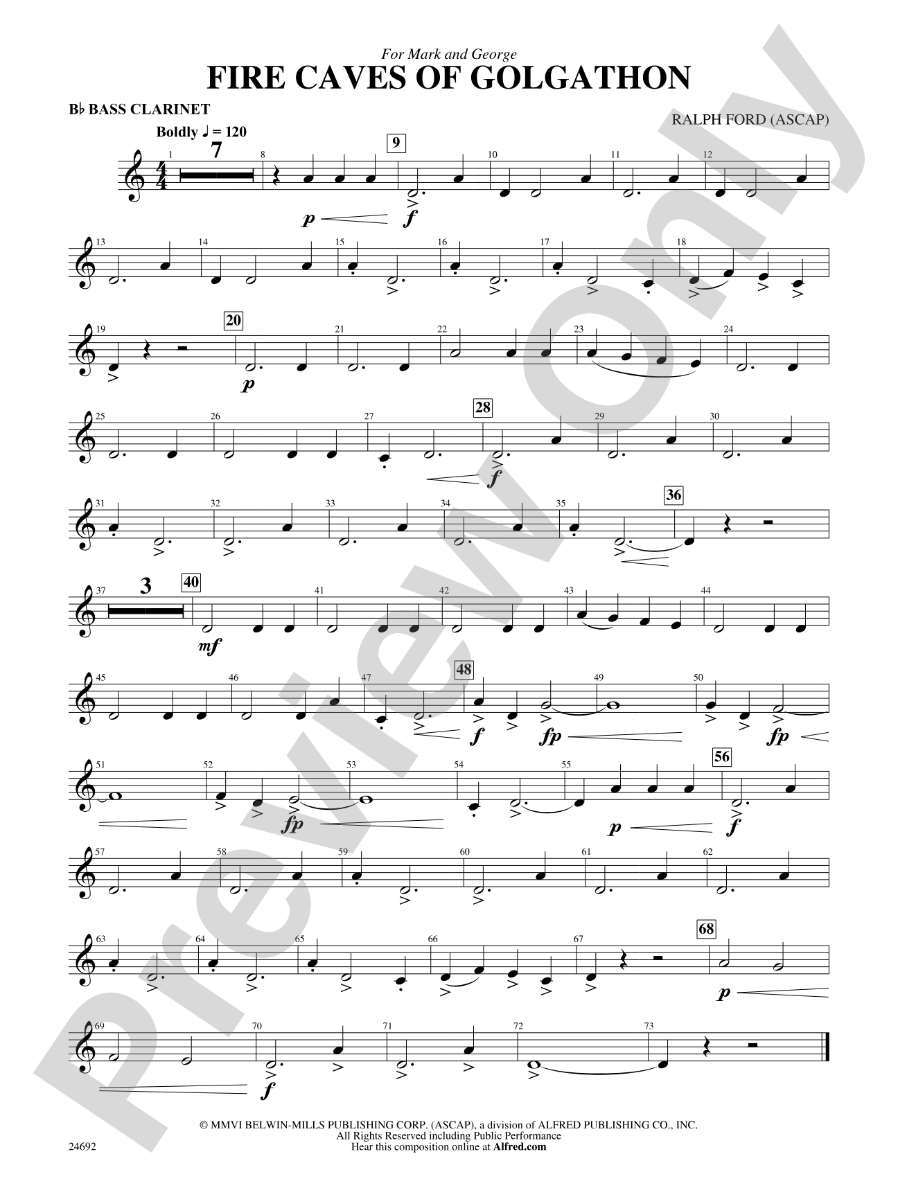Fire Caves of Golgathon: B-flat Bass Clarinet